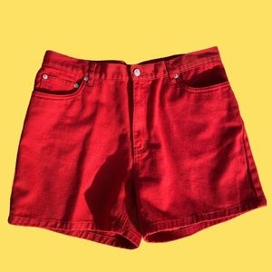 Vintage red Tommy Hilfiger high waisted shorts